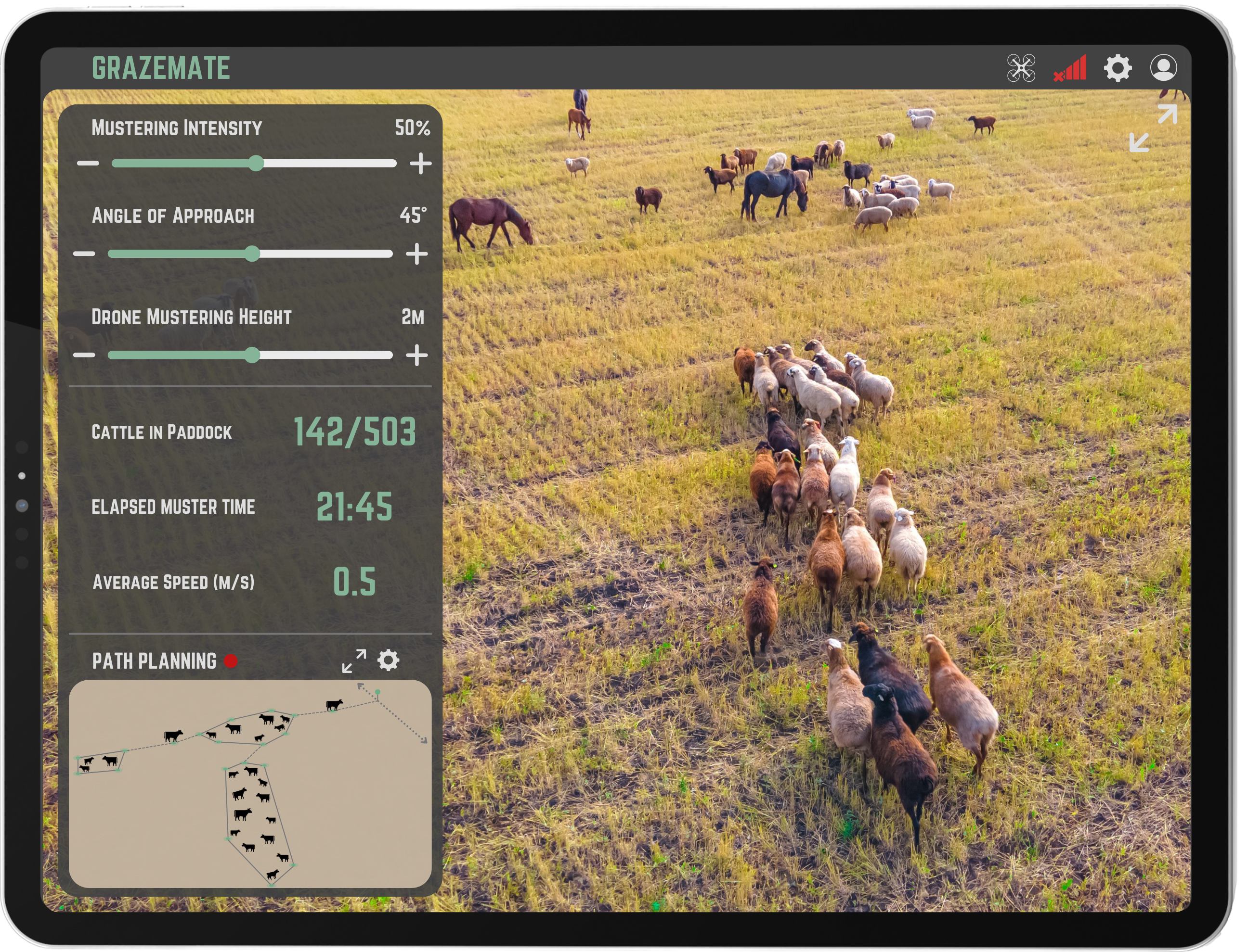 Autonomous drone demonstrating herding techniques